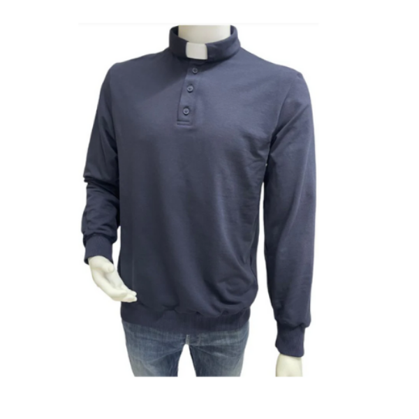 Polo clergy in cotone felpato vari colori