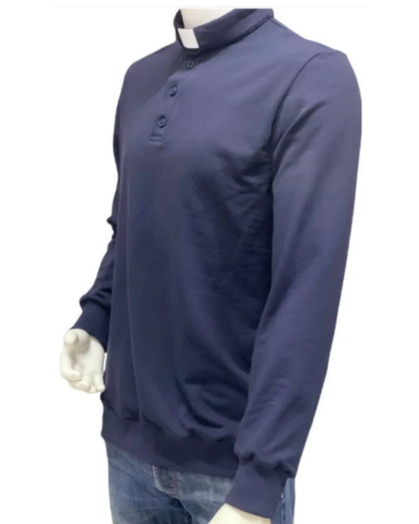 Polo clergy in cotone felpato vari colori - immagine 2