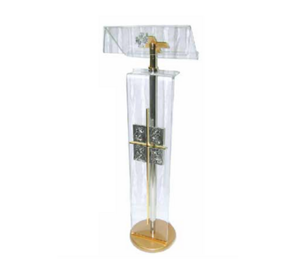 Ambone in plexiglass 4 evangelisti con croce - AR