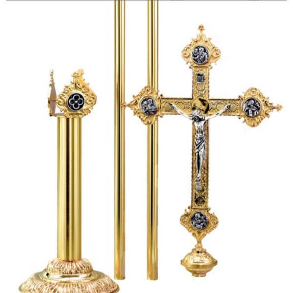 Croce astile con Evangelisti - AR