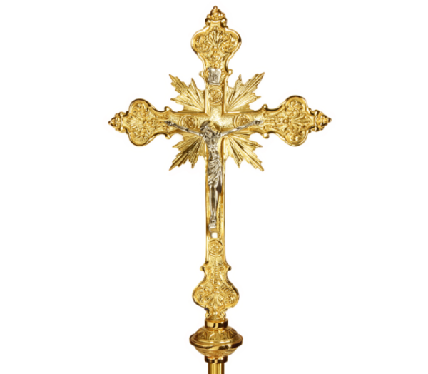 Croce astile in stile Barocco - AR