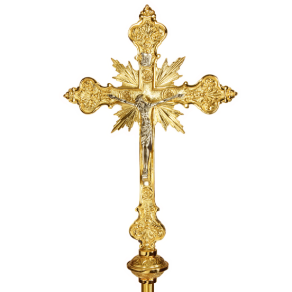Croce astile in stile Barocco - AR