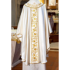 Casula sacerdotale barocca in cotone setato, collo ad anello e pietre preziose - AR - immagine 2