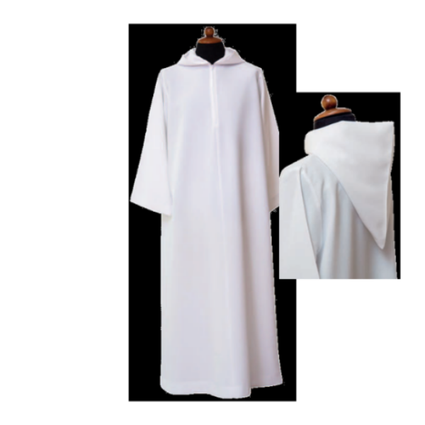 Camice ampio cappuccio misto cotone - AR