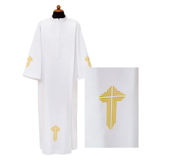 Camice con croce ricamata misto cotone - AR