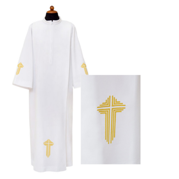 Camice con croce ricamata misto cotone - AR