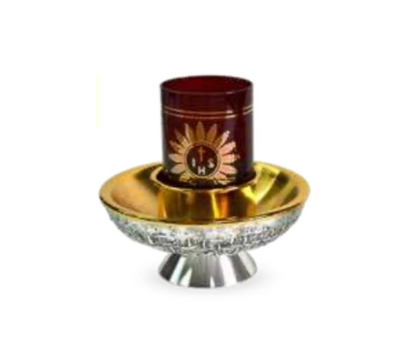 Lampada Santissimo da mensa in fusione ottone - AR