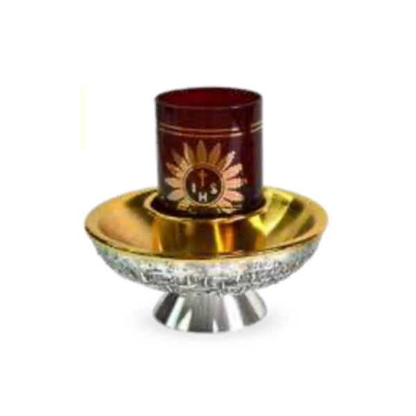 Lampada Santissimo da mensa in fusione ottone - AR