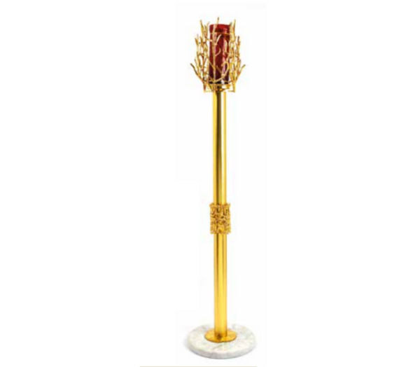 Lampada per Santissimo in fusione ottone decorazione rami- AR