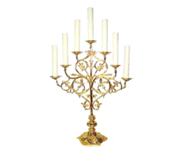 Candelabro da poggio in fusione ottone - AR