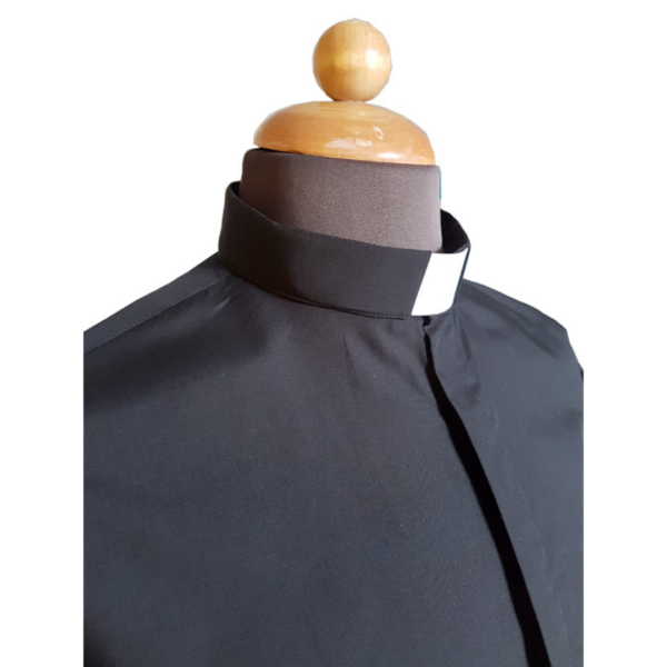 Camicia clergy colore nero manica lunga o corta - AR - immagine 2