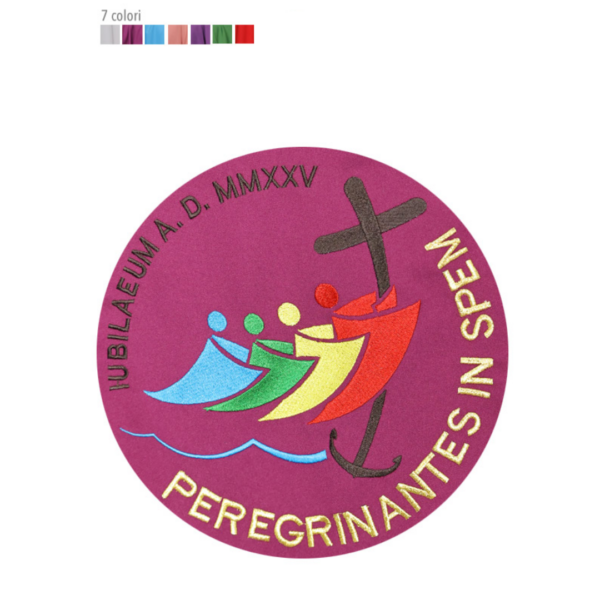 Casula ricamata logo ufficiale "GIUBILEO 2025" completa di stola, vari colori - AR - immagine 4