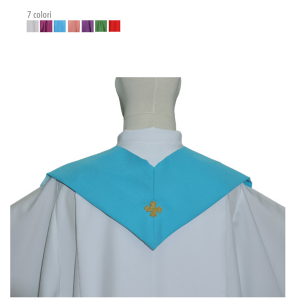 <br /><br /><br />Stola con ricamato logo ufficiale "GIUBILEO 2025", vari colori - AR - immagine 3