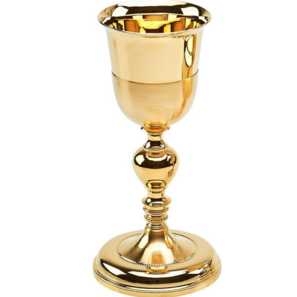 Calice Malta in oro satinato coppa lucida