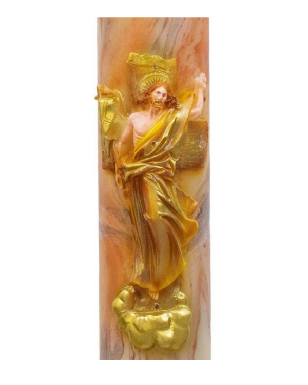 Cero pasquale marmorizzato con Cristo varie misure - immagine 2
