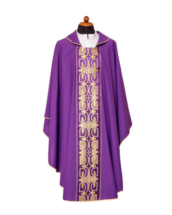 Casula sacerdotale con eleganti rifiniture vari colori - immagine 4