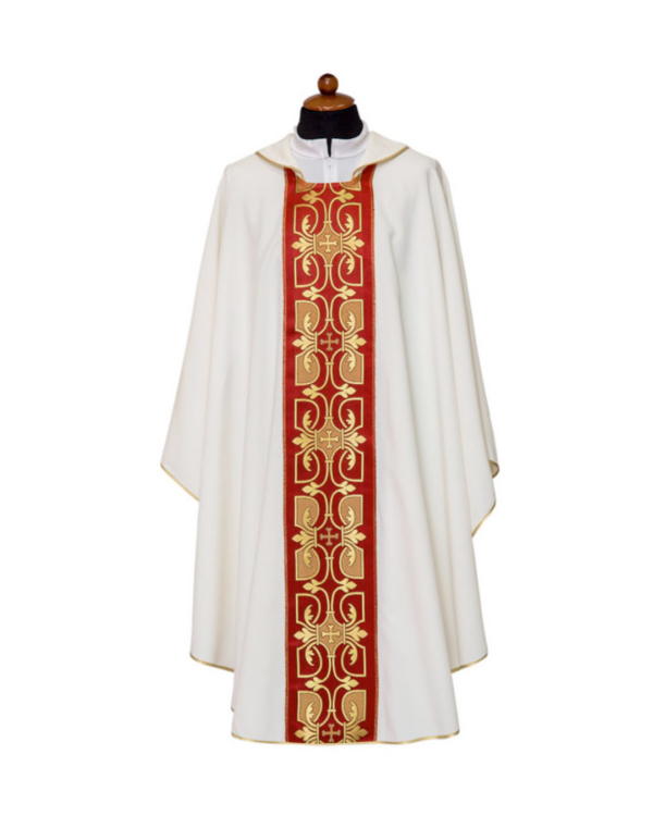 Casula sacerdotale con eleganti rifiniture vari colori