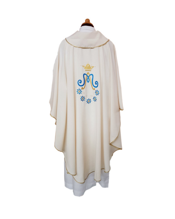 Casula Sacerdotale Mariana in tessuto 100% poliestere leggerissimo - immagine 2