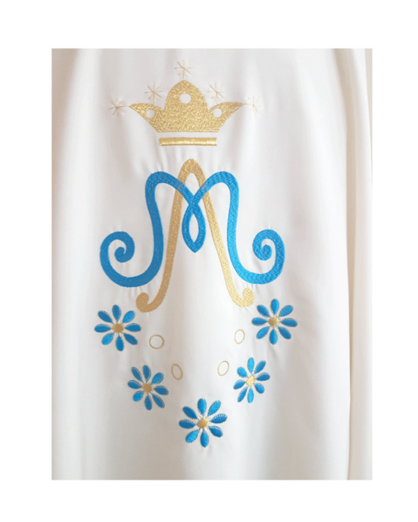 Casula Sacerdotale Mariana in tessuto 100% poliestere leggerissimo - immagine 3
