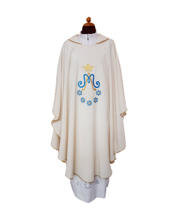 Casula Sacerdotale Mariana in tessuto 100% poliestere leggerissimo