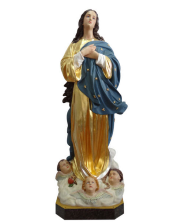 Statua Madonna Assunta del Murillo in vetroresina 180 cm