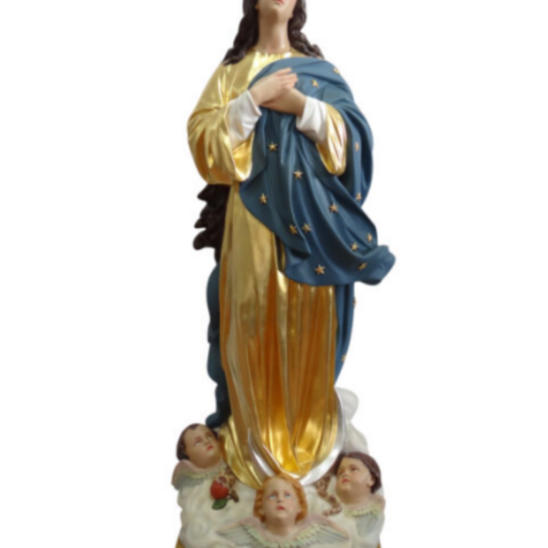 Statua Madonna Assunta del Murillo in vetroresina 180 cm