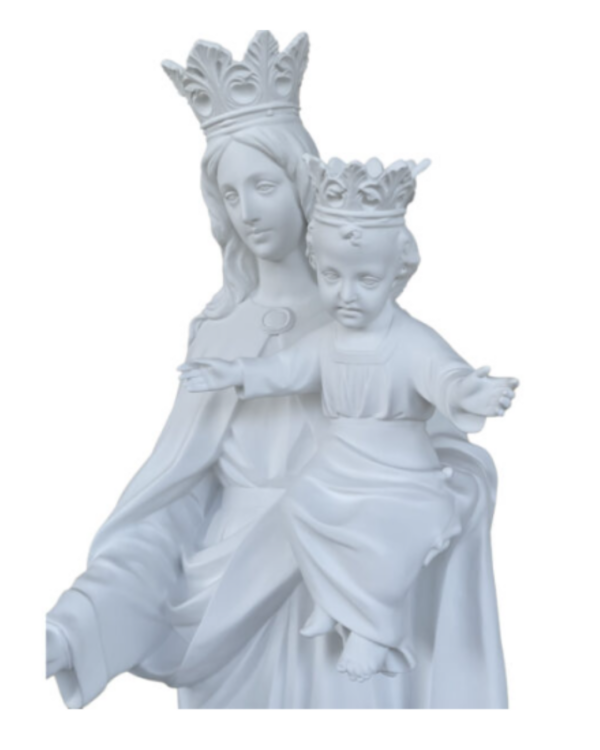 Statua Madonna Ausiliatrice in vetroresina bianca 200 cm - immagine 2