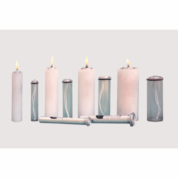 Candela a cera liquida con cartuccia - ø 5 cm - altezza da 20 a 150 cm
