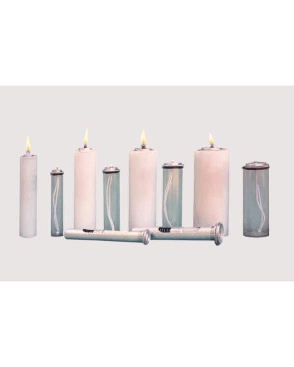 Candela a cera liquida con cartuccia - ø 4 cm - altezza da 20 a 150 cm