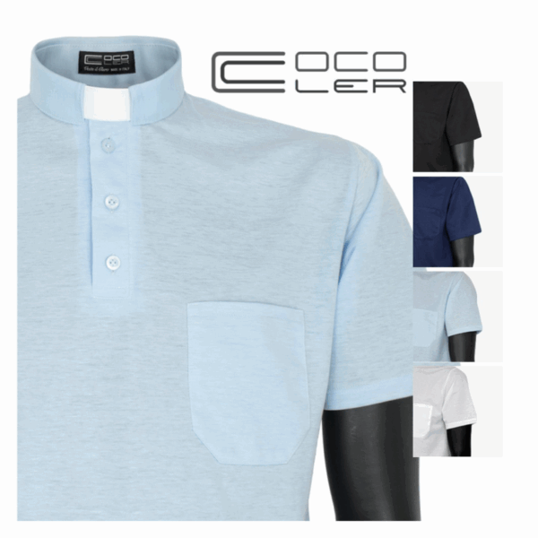 Polo clergy estiva manica corta - vari colori