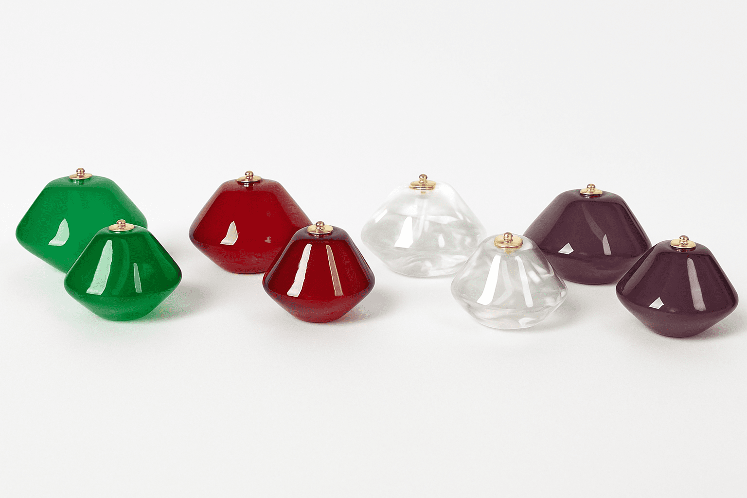 Kit Lampade in vetro per Avvento, 4 colori misura grande